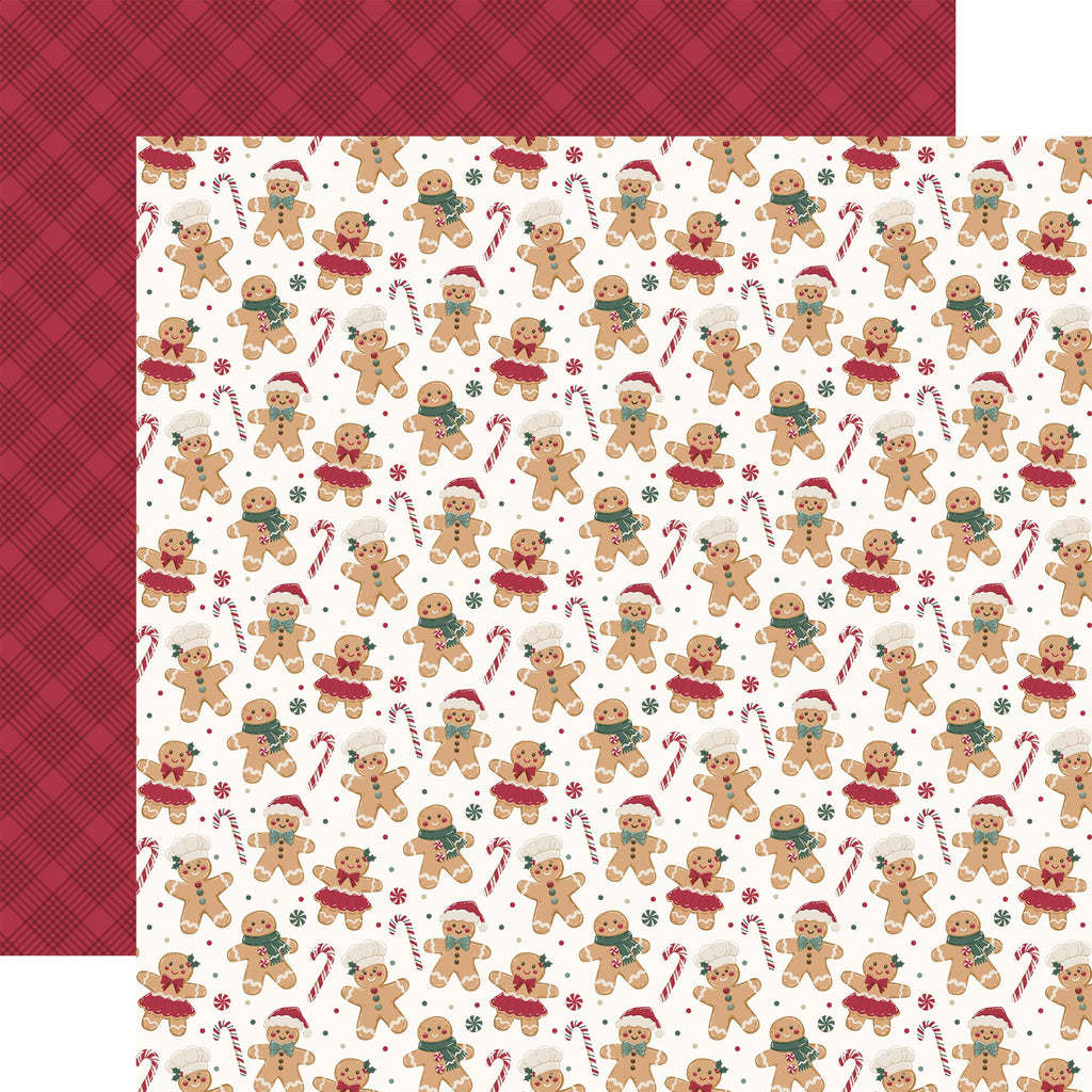 Echo Park Baking Christmas Cheer 12 x 12 Collection Kit bcc516016 Cheerful Gingerbread