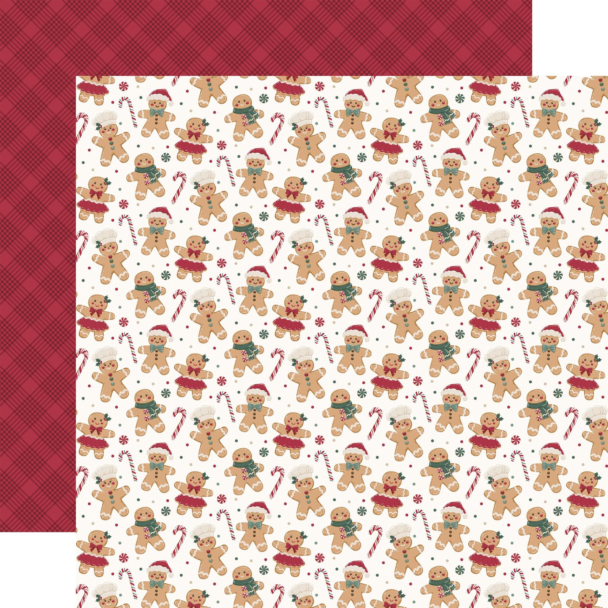 Echo Park Baking Christmas Cheer 12 x 12 Collection Kit bcc516016 Cheerful Gingerbread