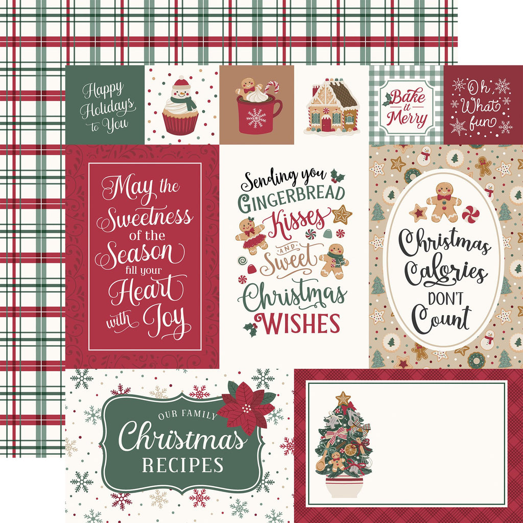 Echo Park Baking Christmas Cheer 12 x 12 Collection Kit bcc516016 Happy Holidays Sentiments