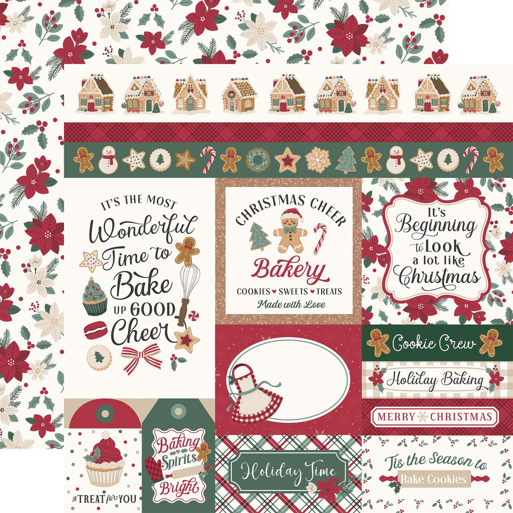 Echo Park Baking Christmas Cheer 12 x 12 Collection Kit bcc516016 Holiday Cookie Sentiments