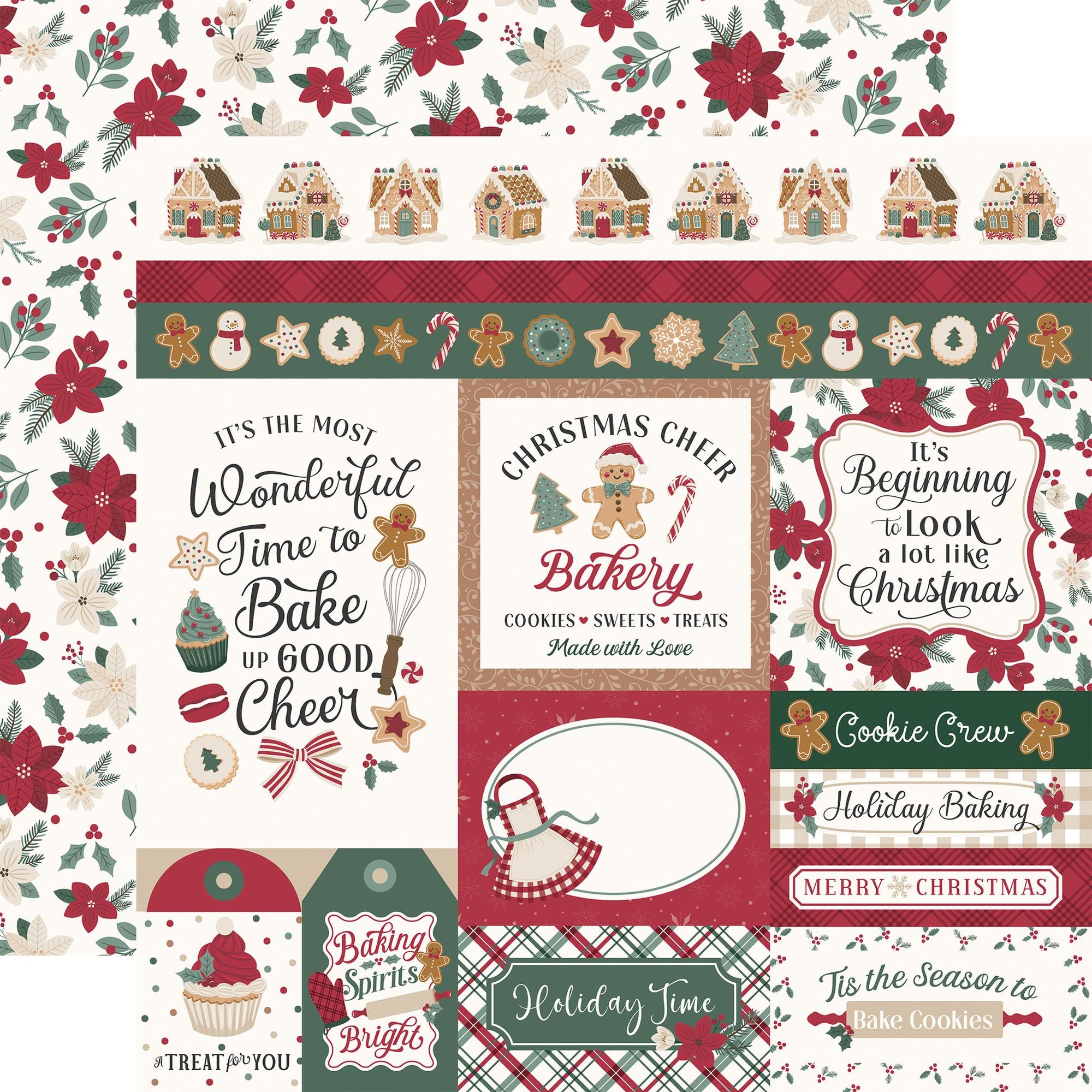 Echo Park Baking Christmas Cheer 12 x 12 Collection Kit bcc516016 Holiday Cookie Sentiments