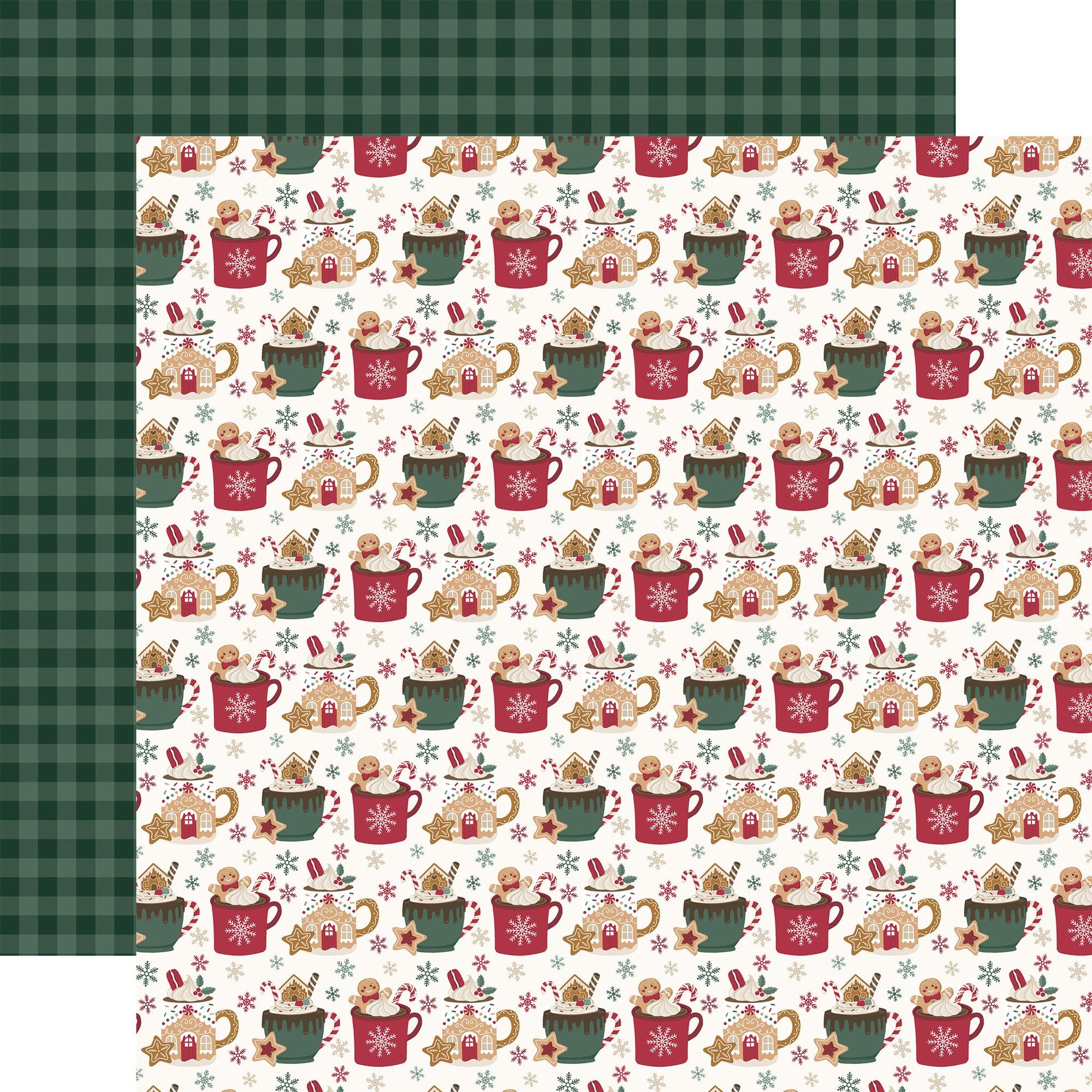 Echo Park Baking Christmas Cheer 12 x 12 Collection Kit bcc516016 Hot Chocolate Mugs