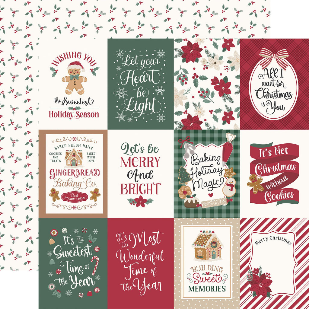 Echo Park Baking Christmas Cheer 12 x 12 Collection Kit bcc516016 Journaling Cards