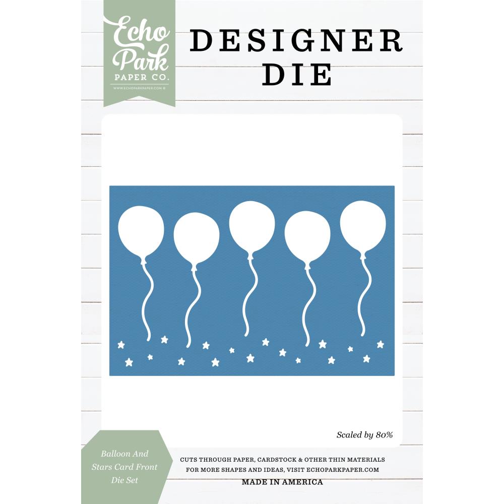 Echo Park Balloon And Stars Card Front Die eppdie1423