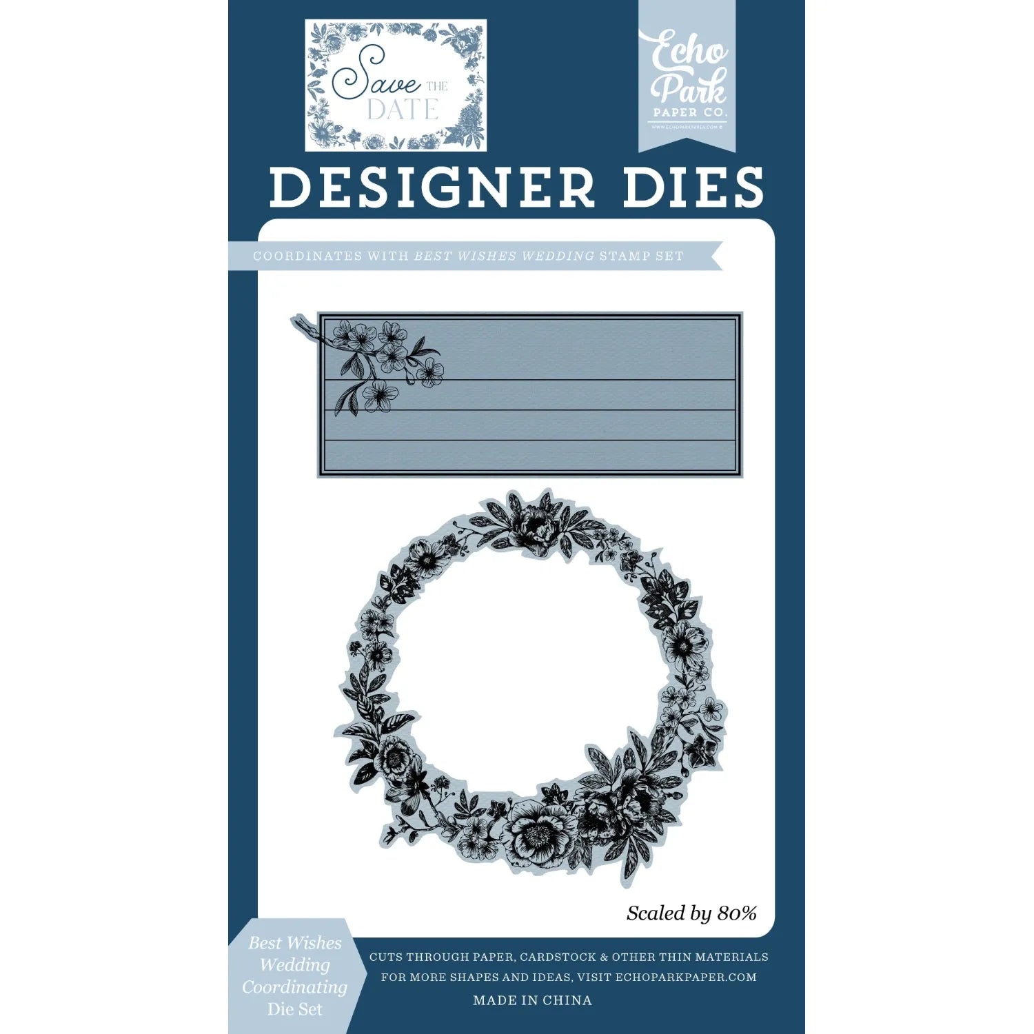 Echo Park Best Wishes Wedding Clear Stamps And Dies Bundle STD498041_Best_Wishes_Wedding_Coordinating_Die_Set