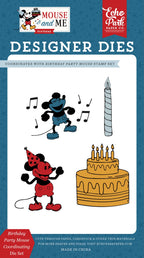 Echo Park Birthday Party Mouse Clear Stamps And Dies Bundle MMB509043 Die Set alone