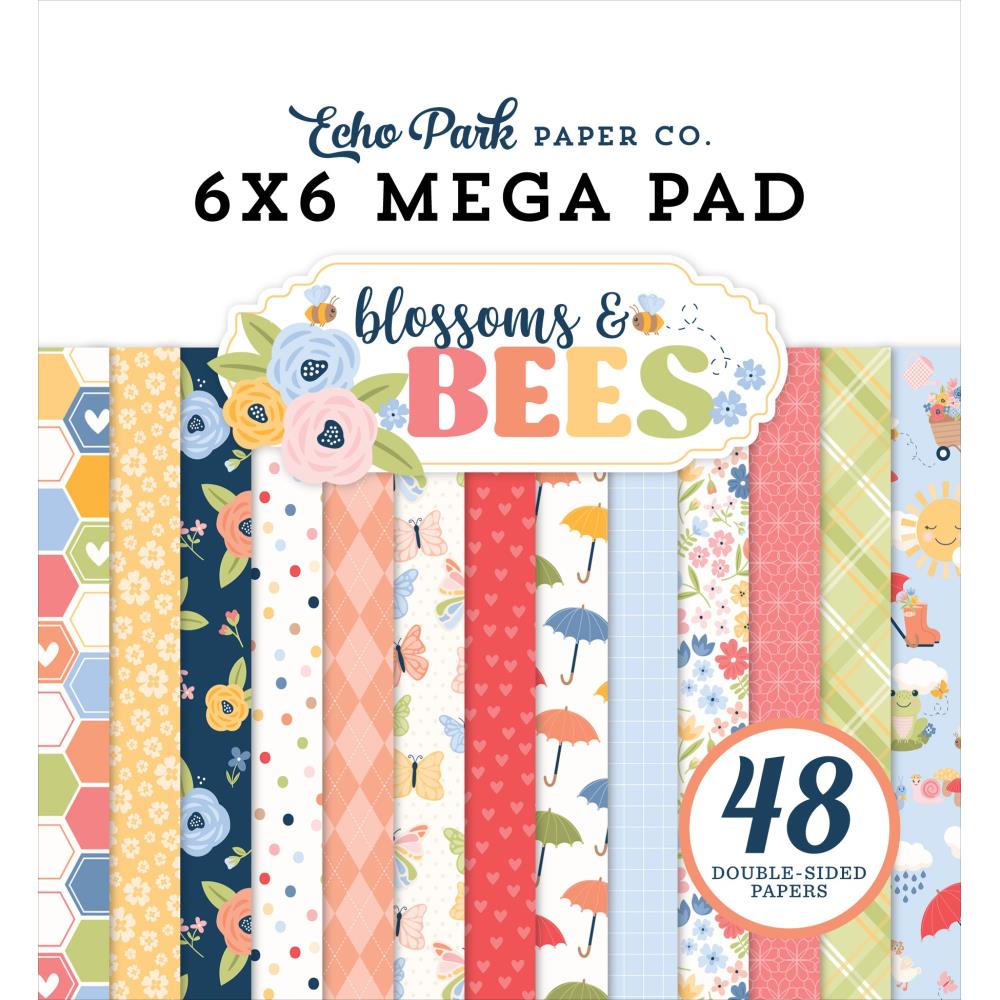 Echo Park Blossoms And Bees 6 x 6 Mega Paper Pad blb413031