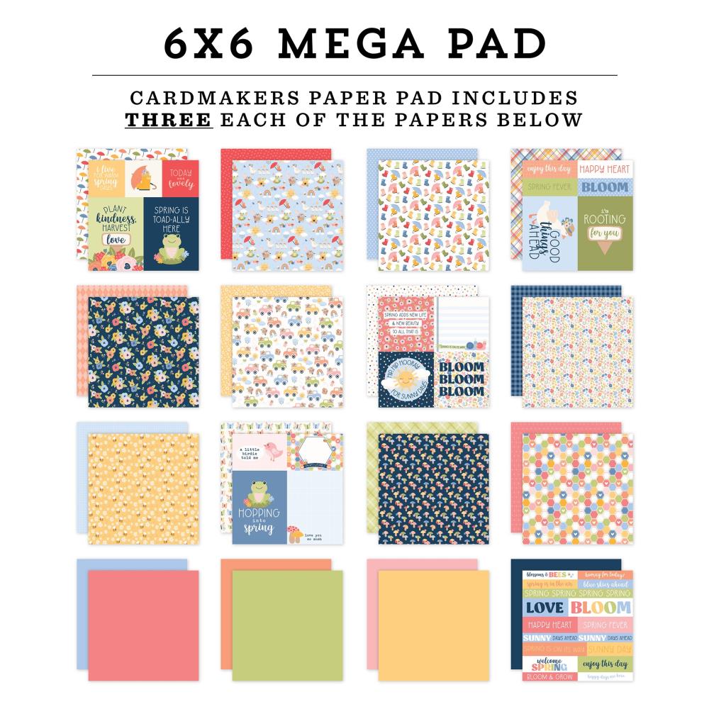 Echo Park Blossoms And Bees 6 x 6 Mega Paper Pad blb413031 Detailed Images