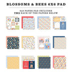 Echo Park Blossoms And Bees 6 x 6 Paper Pad blb413023 Detailed Images