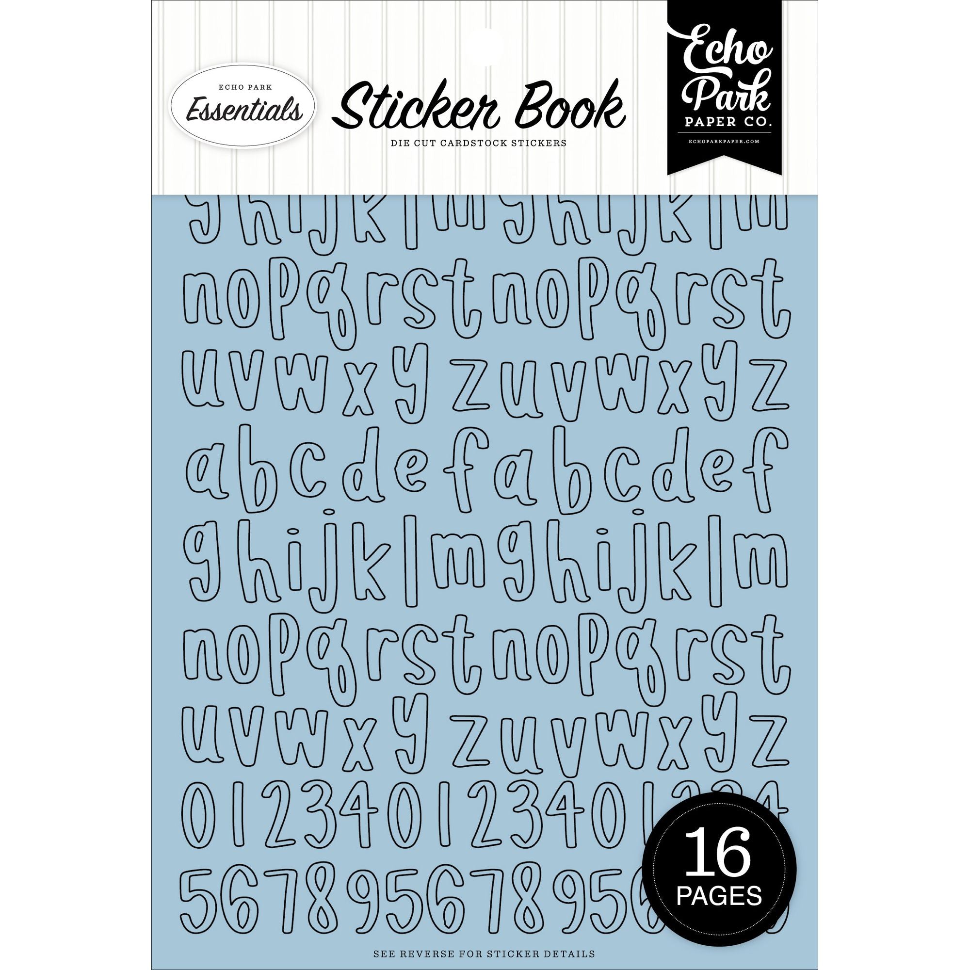 Echo Park Blue Alpha Sticker Book ble526029