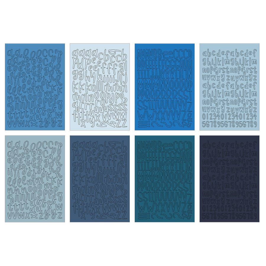 Echo Park Blue Alpha Sticker Book ble526029 Alphabet Fonts