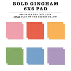 Echo Park Bold Gingham 6 x 6 Paper Pad blg417023 Detailed View