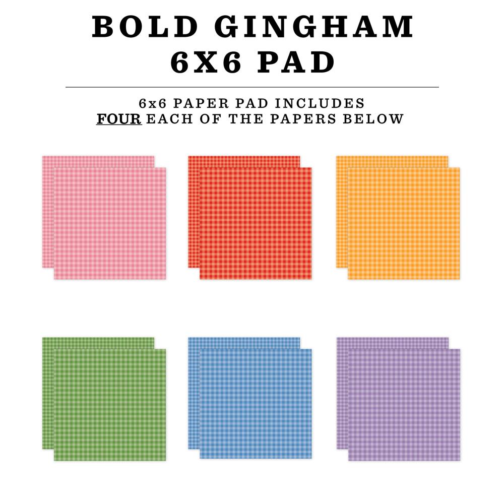 Echo Park Bold Gingham 6 x 6 Paper Pad blg417023 Detailed View