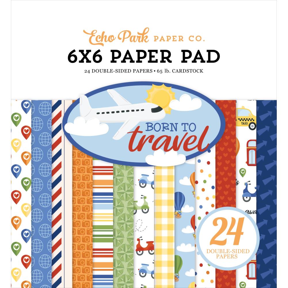 Echo Park Born To Travel 6 x 6 Paper Pad btt425023