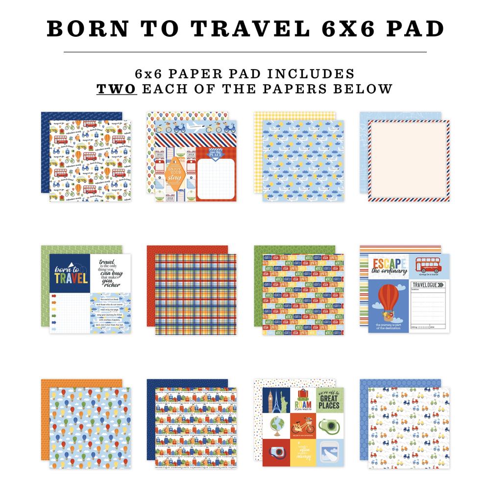 Echo Park Born To Travel 6 x 6 Paper Pad btt425023 Alternate View