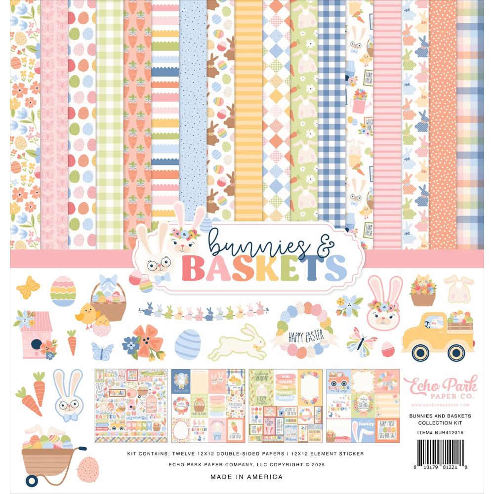 Echo Park Bunnies And Baskets 12 x 12 Collection Kit bub412016