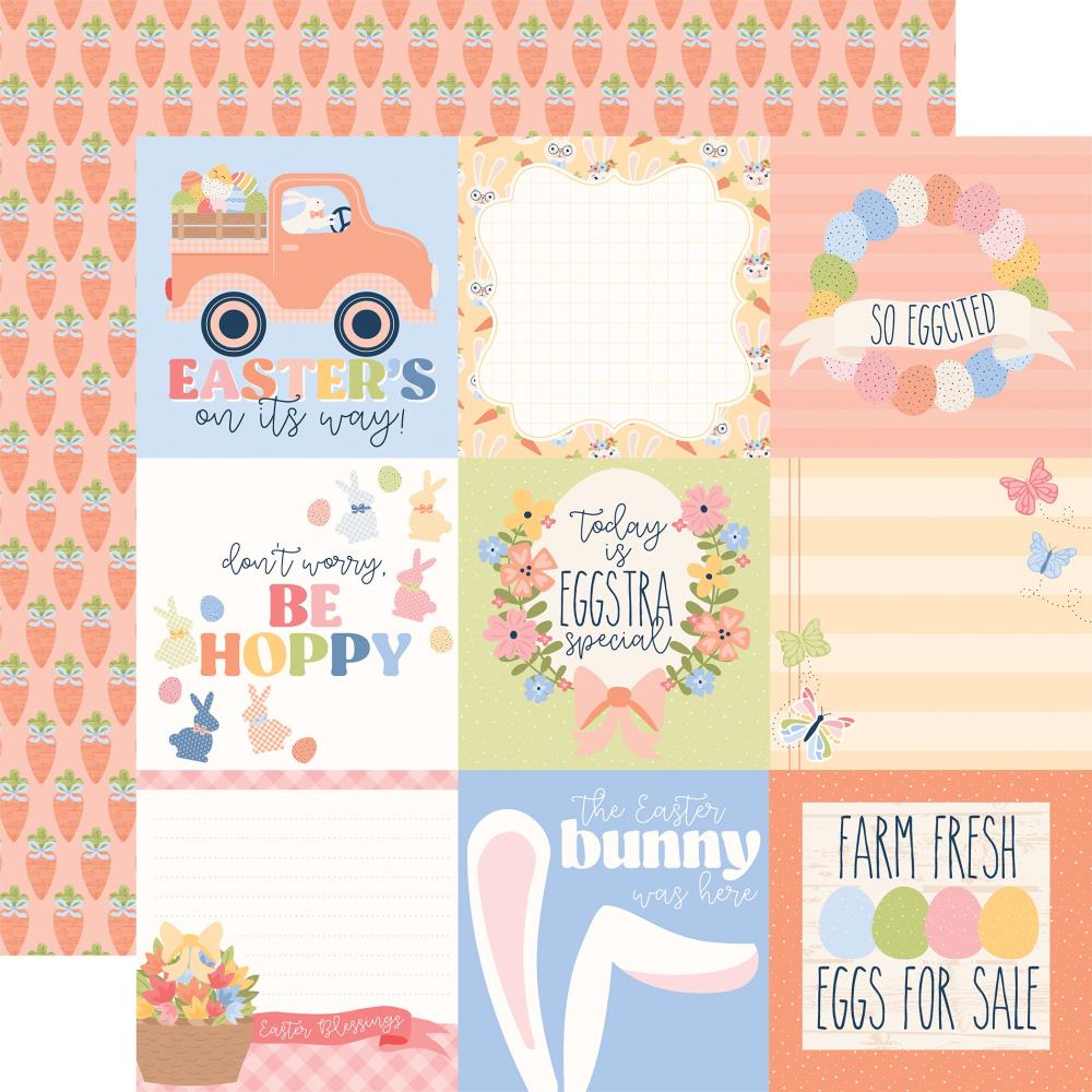 Echo Park Bunnies And Baskets 12 x 12 Collection Kit bub412016 4X4 Journaling Cards