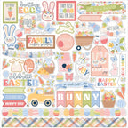 Echo Park Bunnies And Baskets 12 x 12 Collection Kit bub412016 Cardstock Stickers