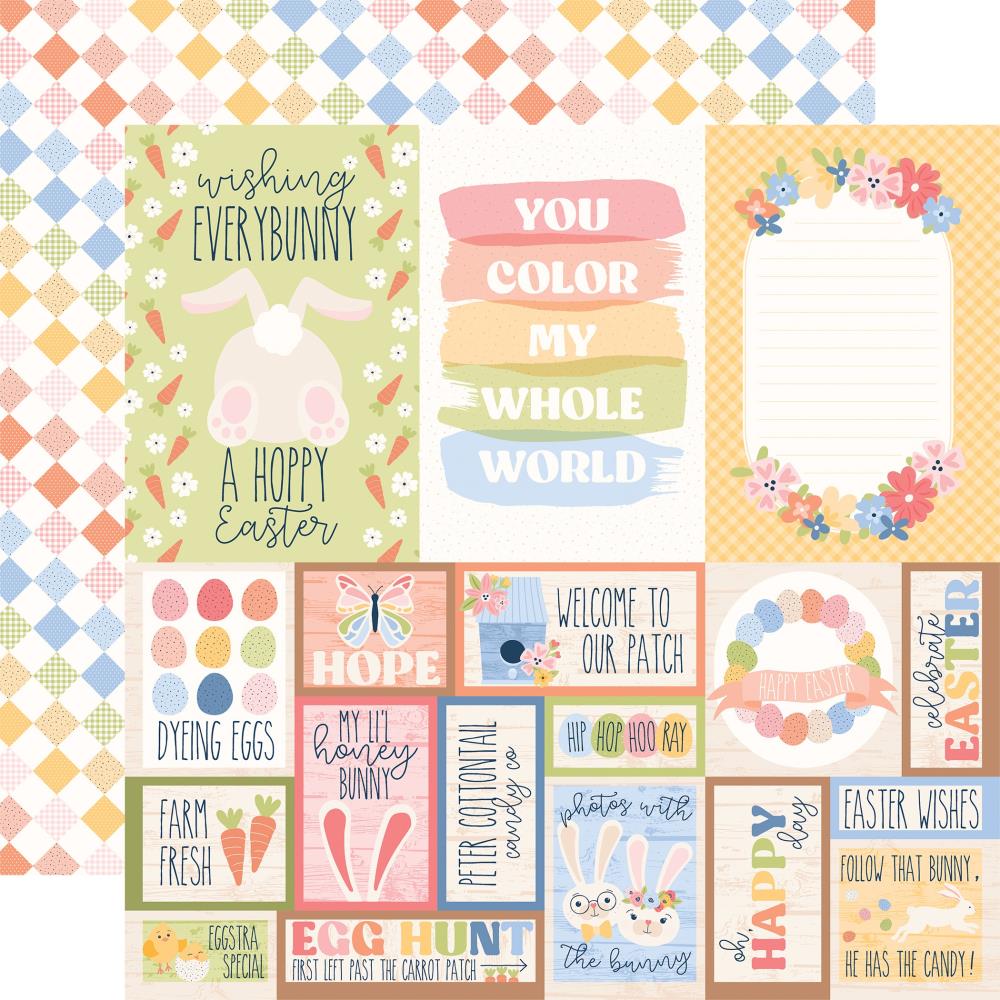 Echo Park Bunnies And Baskets 12 x 12 Collection Kit bub412016 Multi Journaling Cards