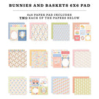 Echo Park Bunnies And Baskets 6 x 6 Paper Pad bub412023 Detailed Images