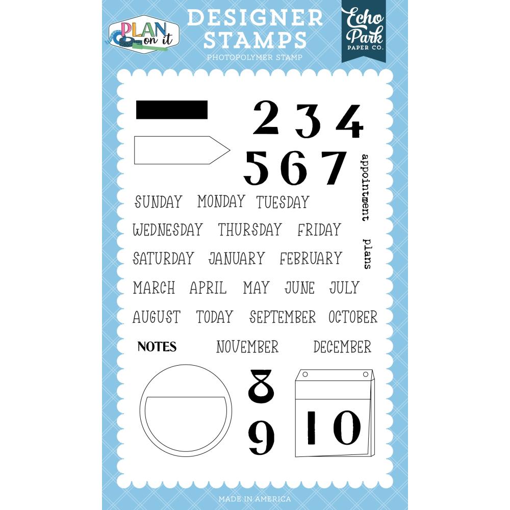 Echo Park Calendar Memo Clear Stamps poi474044