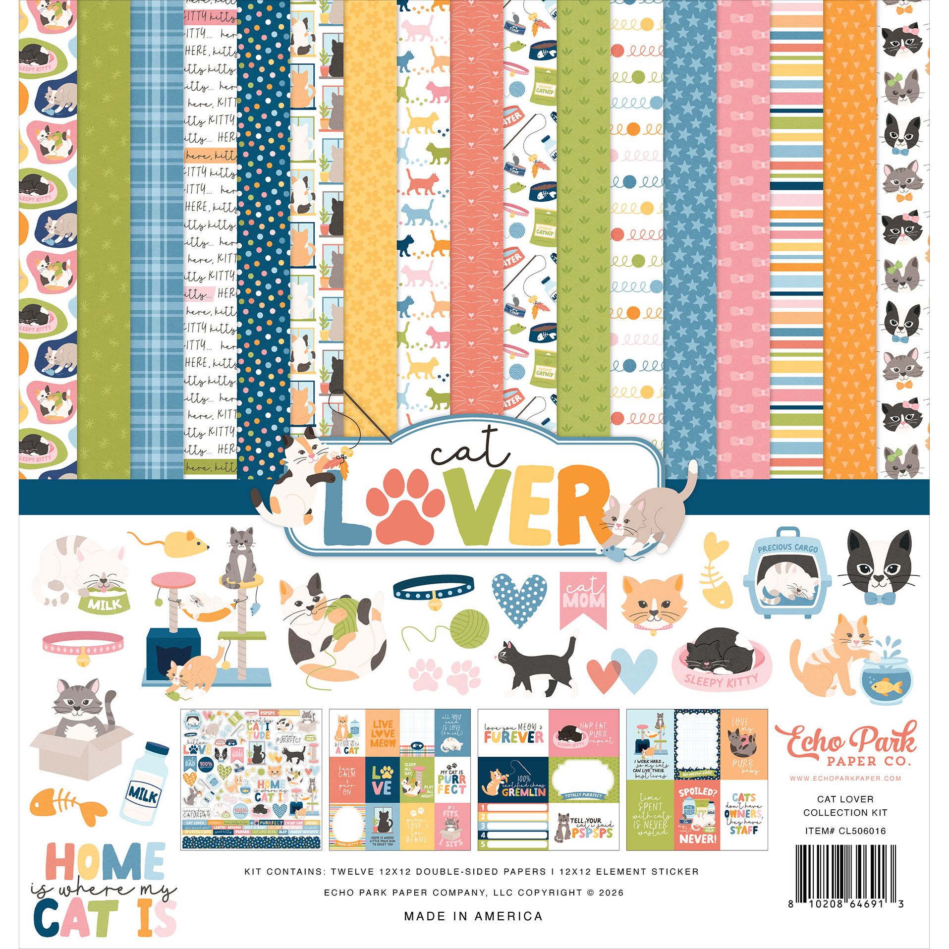 Echo Park Cat Lover 12 x 12 Collection Kit cl506016