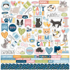 Echo Park Cat Lover 12 x 12 Collection Kit cl506016 Cardstock Stickers