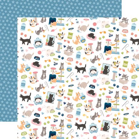 Echo Park Cat Lover 12 x 12 Collection Kit cl506016 Feline Tree And Toys