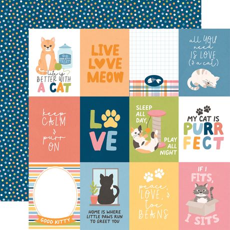 Echo Park Cat Lover 12 x 12 Collection Kit cl506016 Live Love Meow