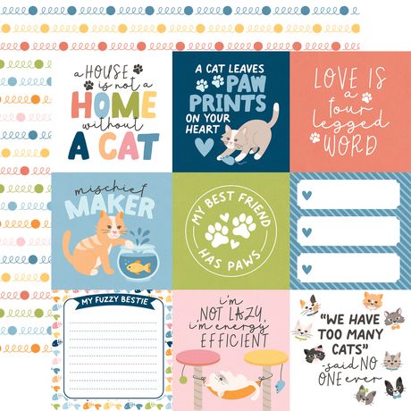 Echo Park Cat Lover 12 x 12 Collection Kit cl506016 Love Is A Four Legged Word