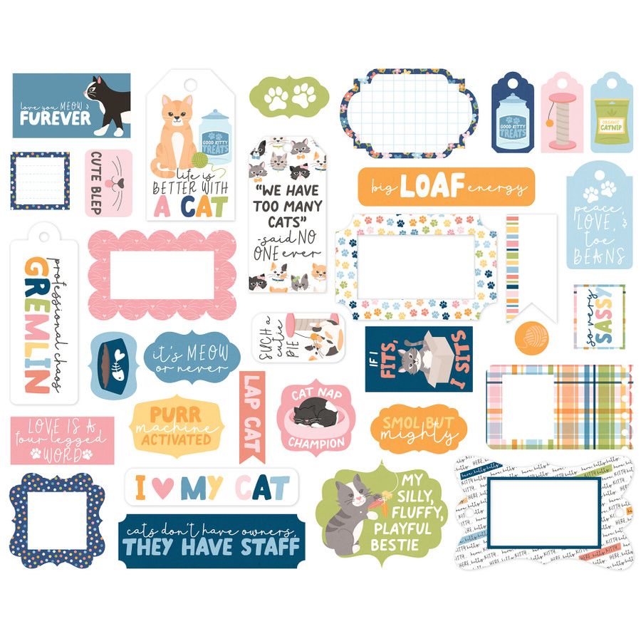 Echo Park Cat Lover Frames And Tags cl506025 Feline Sentiments