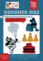 Echo Park Celebrate Mouse Clear Stamps And Dies Bundle MMB509042 Dies Packaged