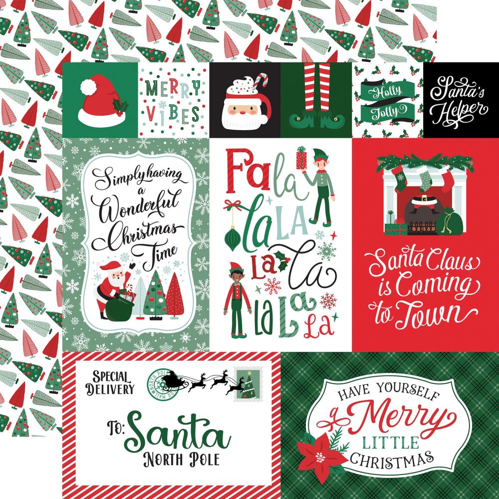 Echo Park Christmas Express 12 x 12 Collection Kit sce455016 Multi Journaling Cards