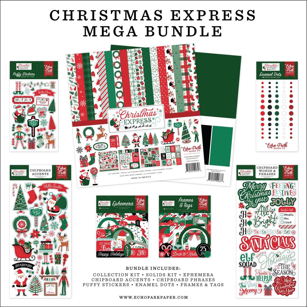 Echo Park Christmas Express 12 x 12 Mega Bundle sce455050