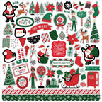 Echo Park Christmas Express 12 x 12 Mega Bundle sce455050 Cardstock Stickers
