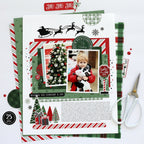 Echo Park Christmas Express 12 x 12 Mega Bundle sce455050 Comfort And Joy Layout