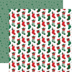 Echo Park Christmas Express 12 x 12 Mega Bundle sce455050 Holly Jolly Stockings