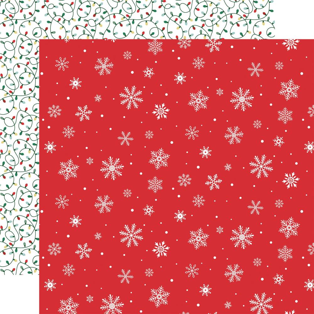 Echo Park Christmas Express 12 x 12 Mega Bundle sce455050 Red Snowflakes