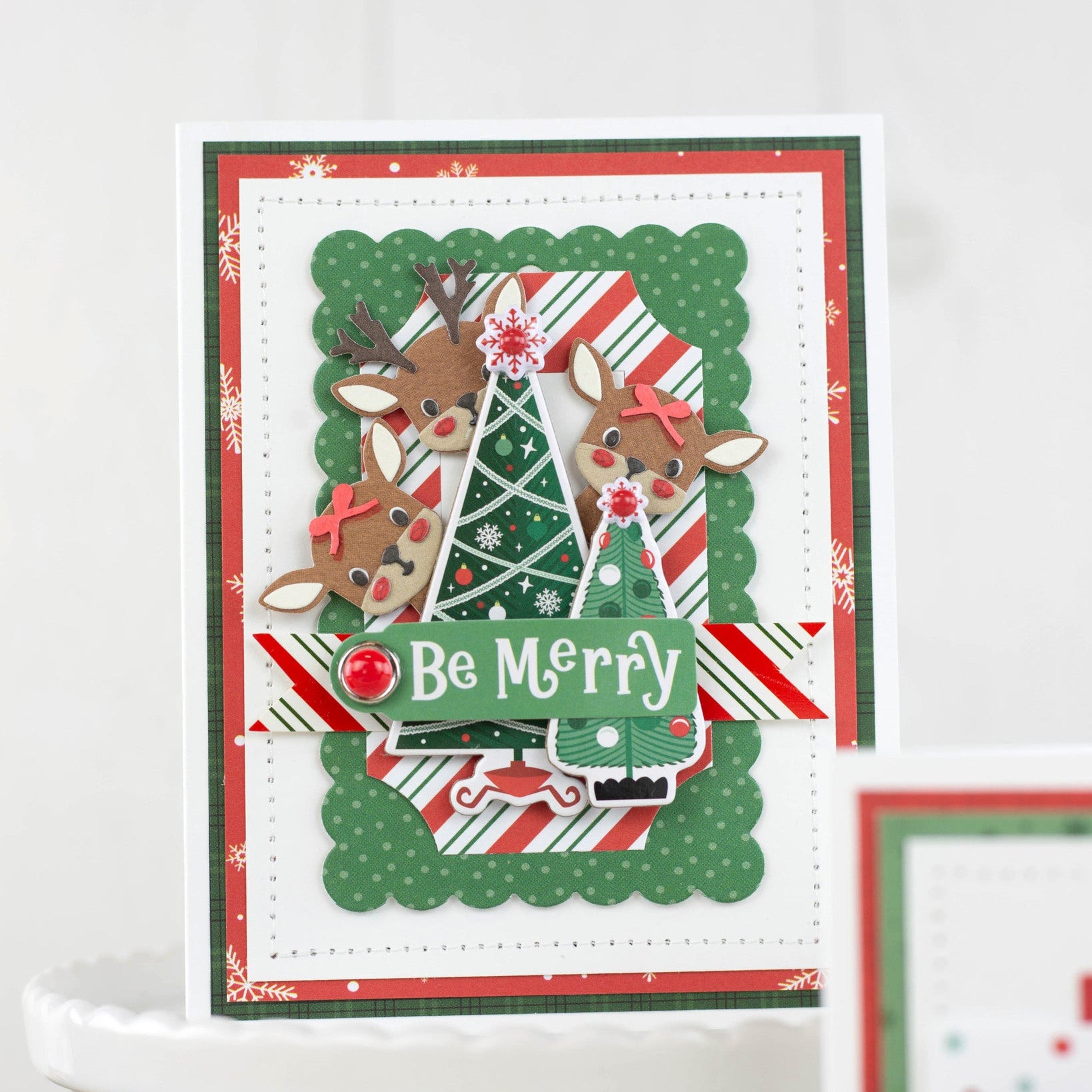 Echo Park Christmas Express 6 x 6 Paper Pad sce455023 Be Merry Card