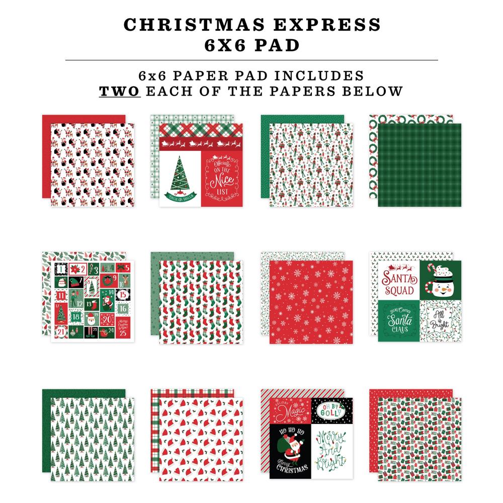 Echo Park Christmas Express 6 x 6 Paper Pad sce455023 Detailed Image