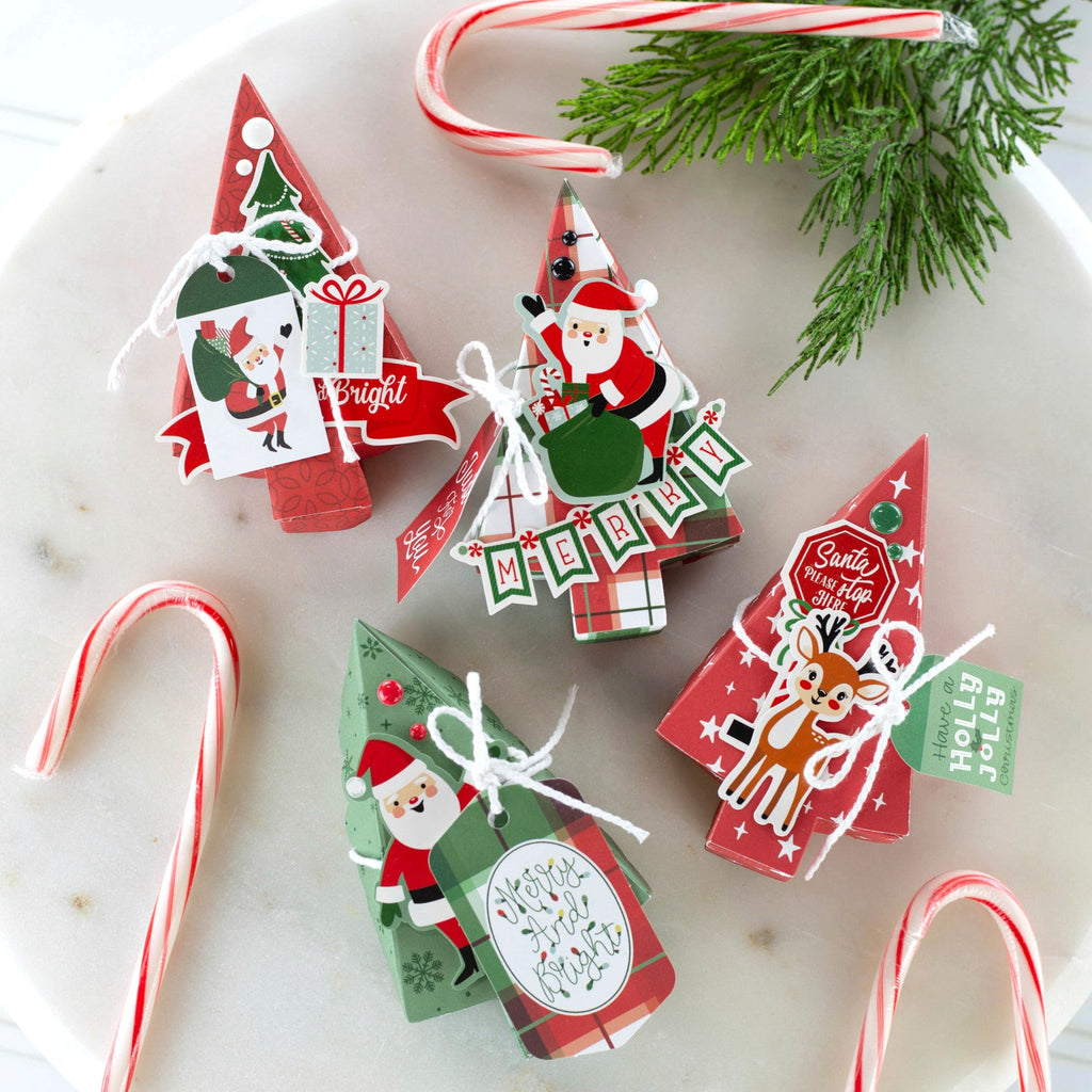 Echo Park Christmas Express Frame And Tags sce455025 Holiday Gift Boxes