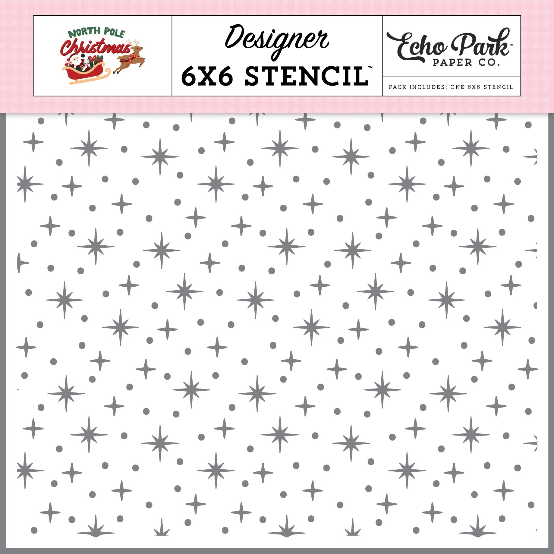 Echo Park Christmas Glimmer 6 x 6 Stencil npc515034
