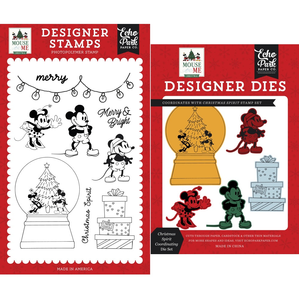 Echo Park Christmas Spirit Clear Stamps And Dies Bundle