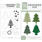 Echo Park Christmas Trees Stamps And Dies Bundle