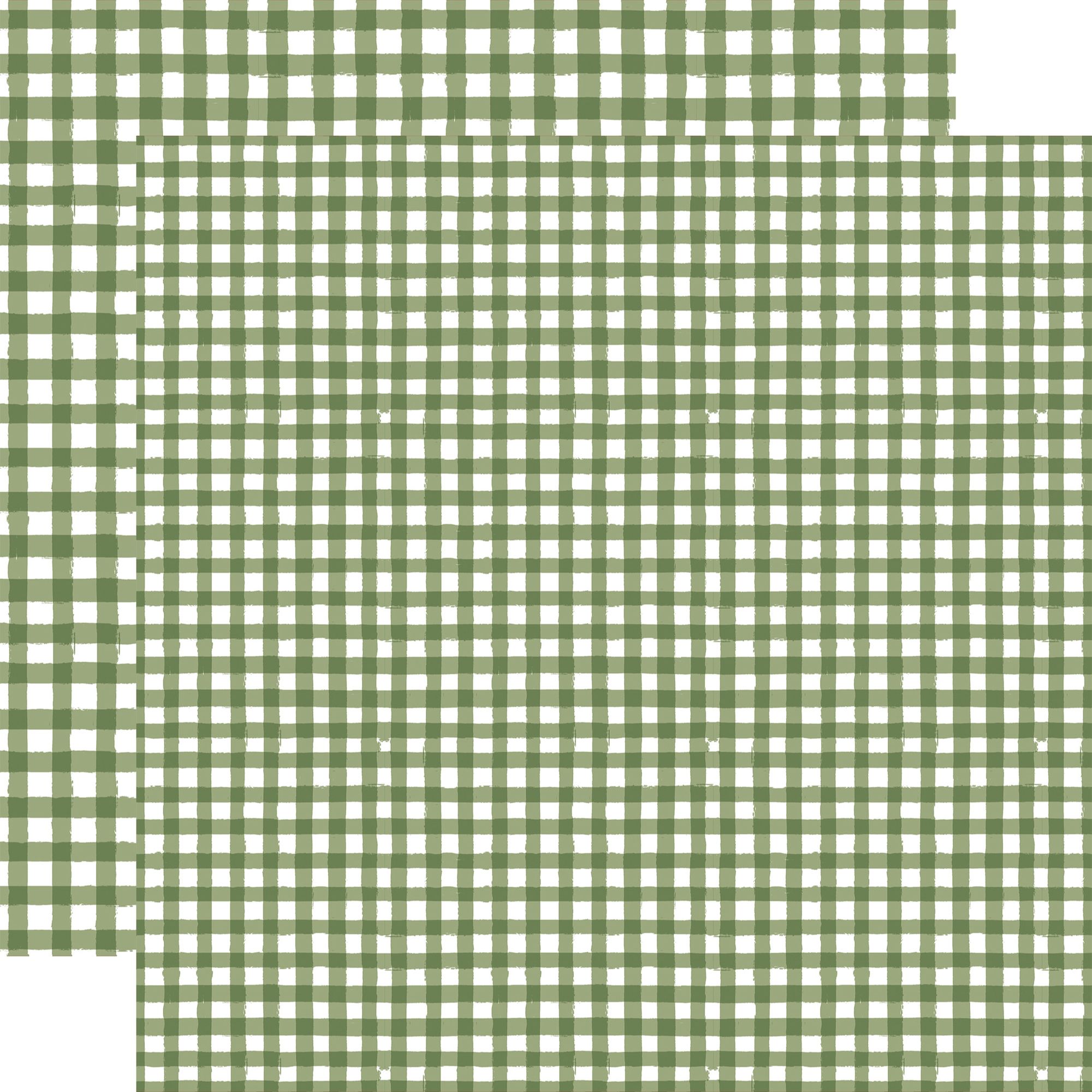 Echo Park Christmas Watercolor Gingham 12 x 12 Collection Kit wgc524016 Olive