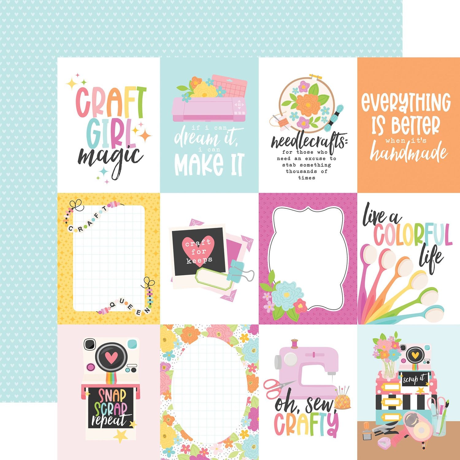 Echo Park Craft Room 12 x 12 Collection Kit crm492016 Handmade Sentiments