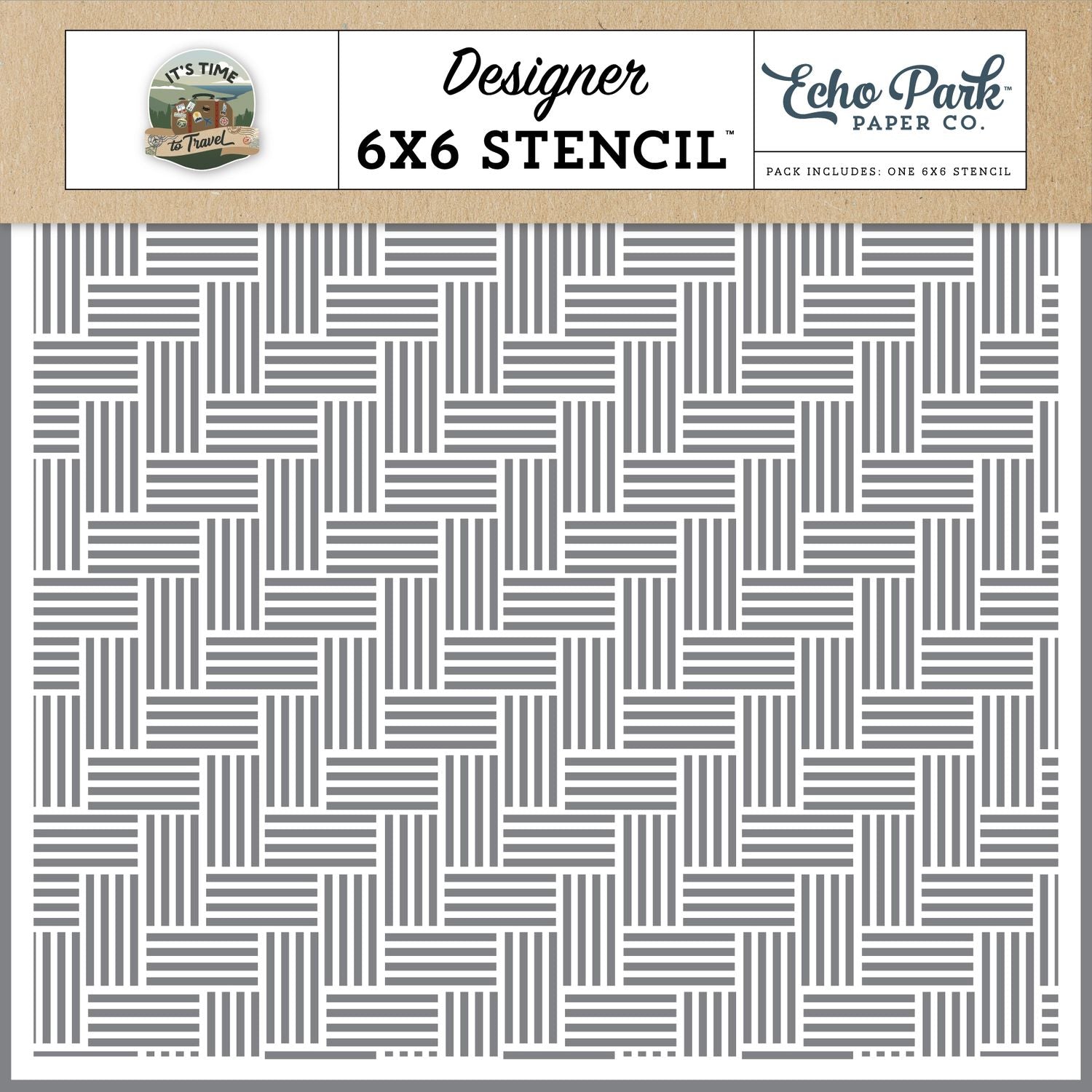 Echo Park Crisscross Travels 6 x 6 Stencil ttt494033