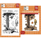 Echo Park Crunchy Leaves And Crisp Air Clear Stamps And Dies Bundle