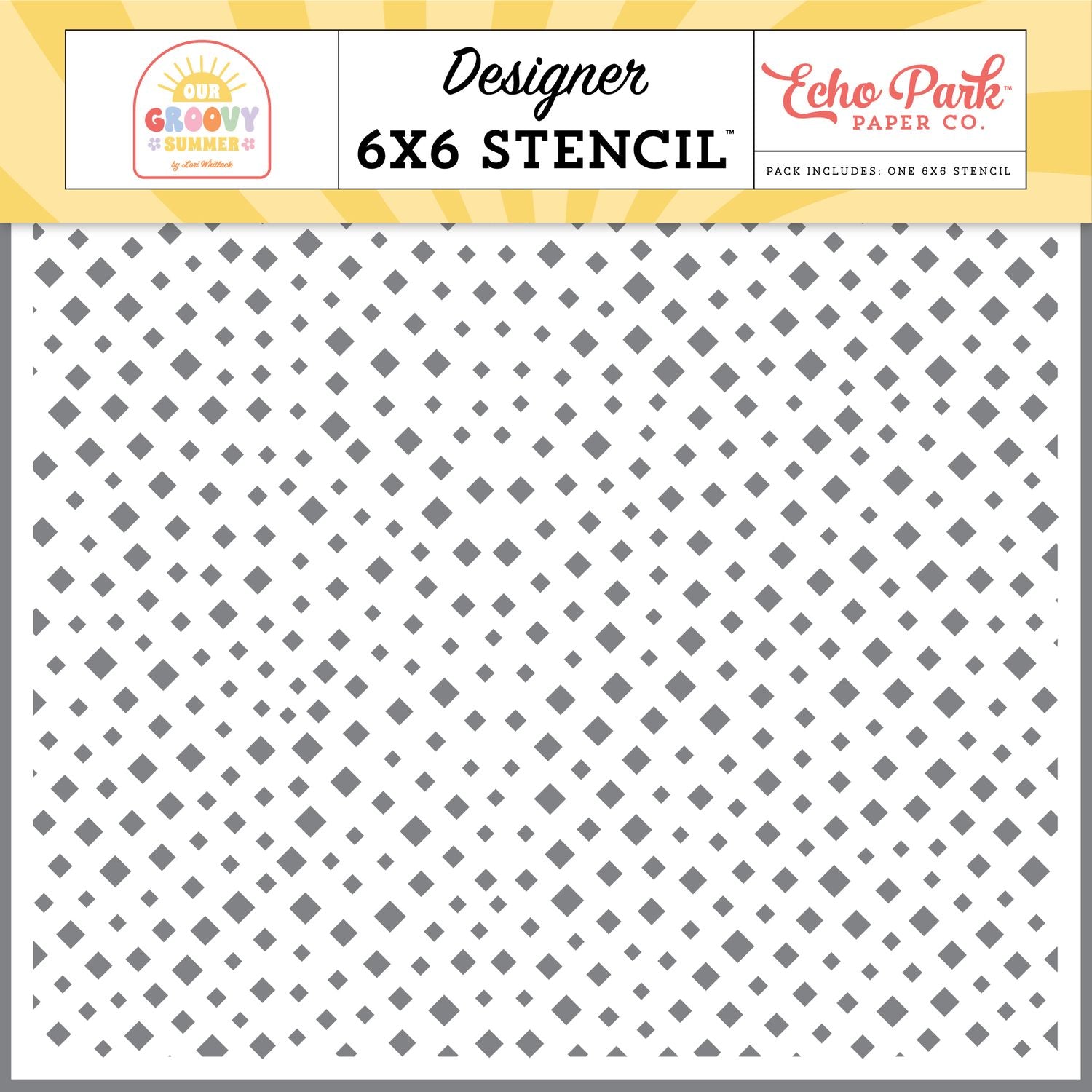 Echo Park Dazzling Diamonds 6 x 6 Stencil ogs496033