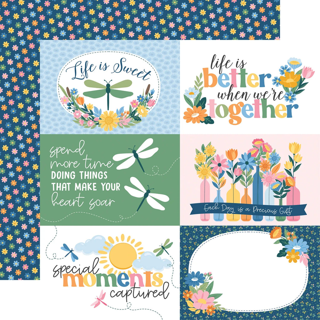 Echo Park Dragonfly 12 x 12 Collection Kit dgf547016 Journaling Cards